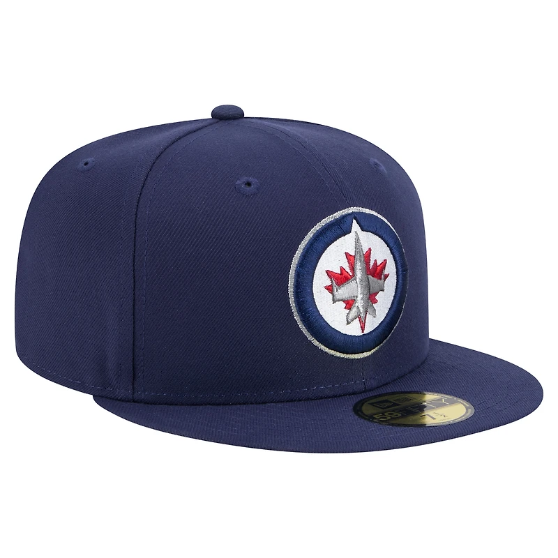 Men's New Era Navy Winnipeg Jets 59FIFTY Fitted Hat
