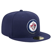 Men's New Era Navy Winnipeg Jets 59FIFTY Fitted Hat