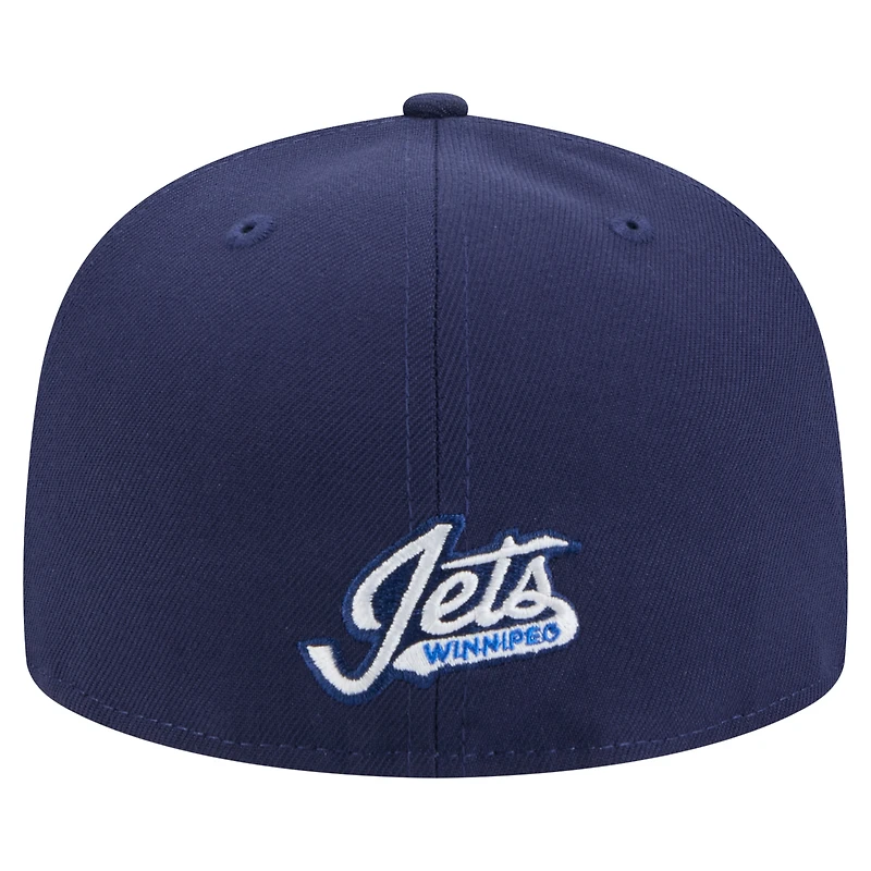 Casquette ajustée 59FIFTY bleu marine des Jets de Winnipeg New Era pour homme