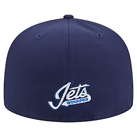 Casquette ajustée 59FIFTY bleu marine des Jets de Winnipeg New Era pour homme