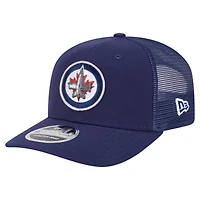 Men's New Era Navy Winnipeg Jets 9SEVENTY Stretch-Snap Trucker Hat