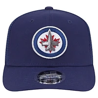 Men's New Era Navy Winnipeg Jets 9SEVENTY Stretch-Snap Trucker Hat
