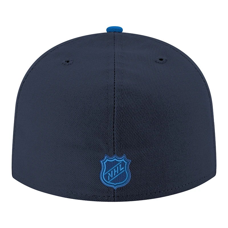 Men's New Era  Navy Winnipeg Jets Core Logo Two-Tone 59FIFTY Fitted Hat
