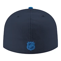 Men's New Era  Navy Winnipeg Jets Core Logo Two-Tone 59FIFTY Fitted Hat