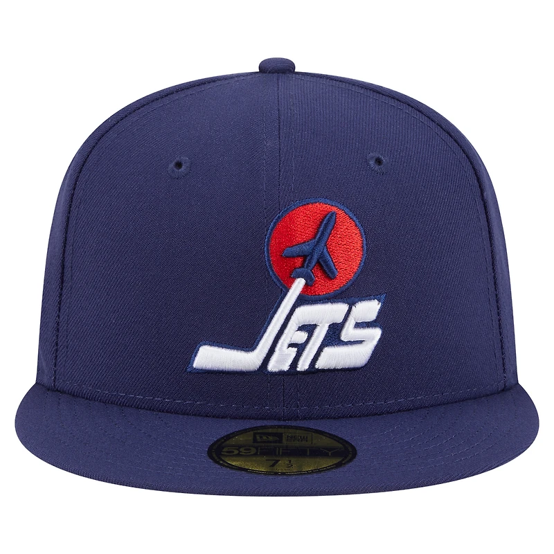 Men's New Era  Navy Winnipeg Jets Deceptor 59FIFTY Fitted Hat