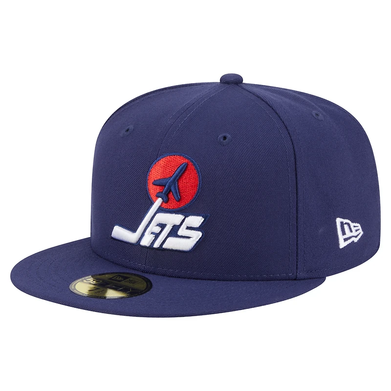 Men's New Era  Navy Winnipeg Jets Deceptor 59FIFTY Fitted Hat