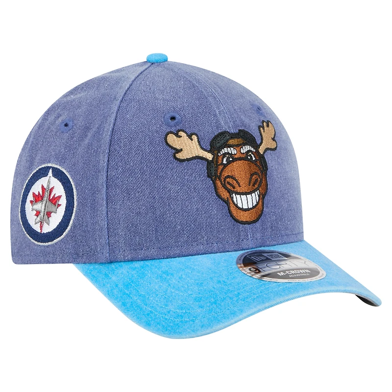 Men's New Era  Navy Winnipeg Jets Jr. Mascot 9FORTY M-Crown Adjustable Hat