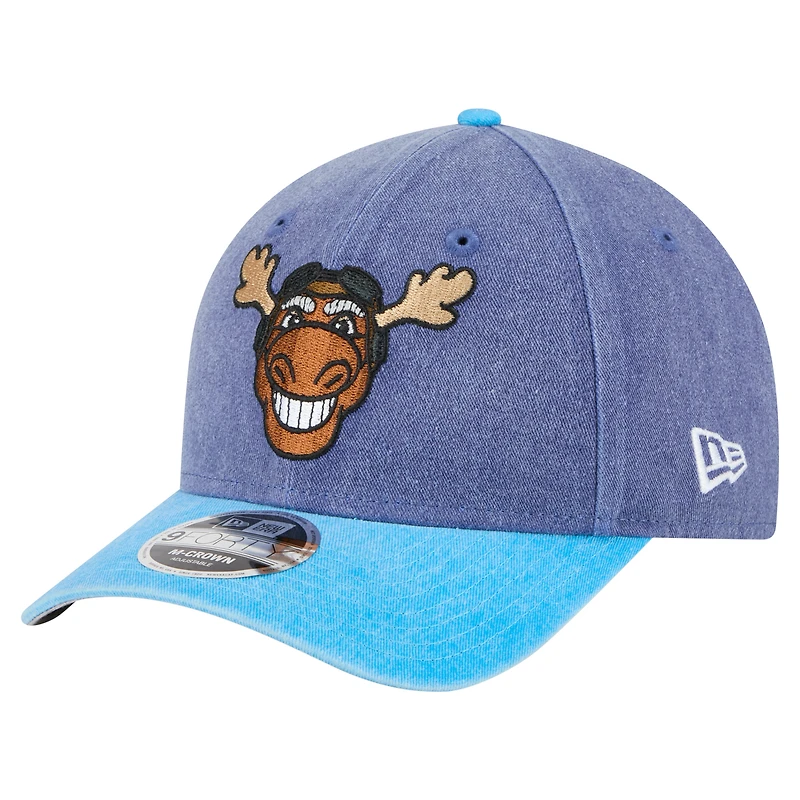 Casquette ajustable New Era bleu marine Winnipeg Jets Jr. Mascotte 9FORTY M-Crown pour homme