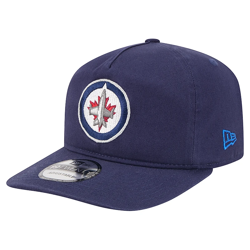 Casquette ajustable Quickstrike 19TWENTY bleu marine pour homme New Era des Jets de Winnipeg
