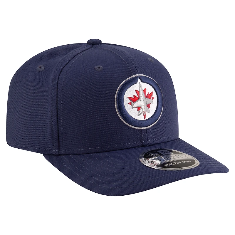 Men's New Era Navy Winnipeg Jets Team Collection Basic 9SEVENTY Adjustable Hat