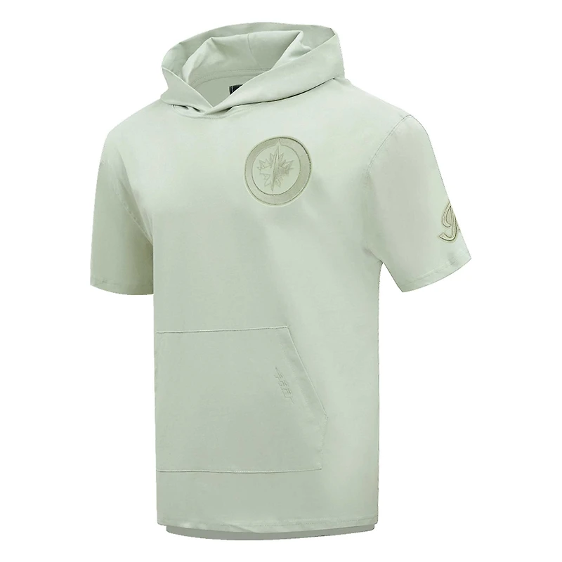 Men's Pro Standard Green Winnipeg Jets Neutral Short Sleeve Pullover Hoodie