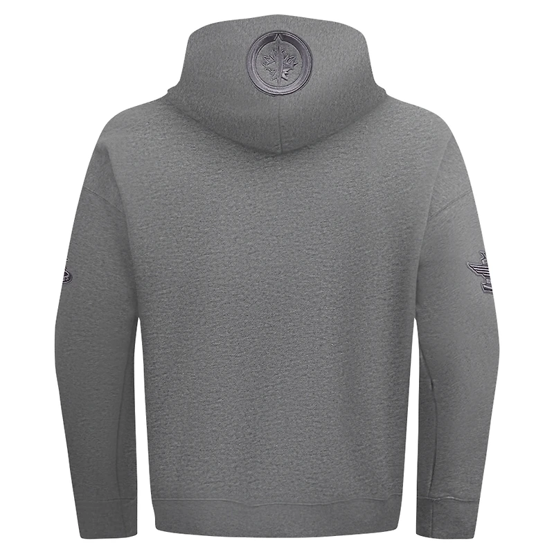 Sweat à capuche neutre Pro Standard pour hommes, gris chiné, Jets de Winnipeg