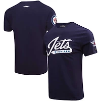 Men's Pro Standard Navy Winnipeg Jets Classic Chenille T-Shirt