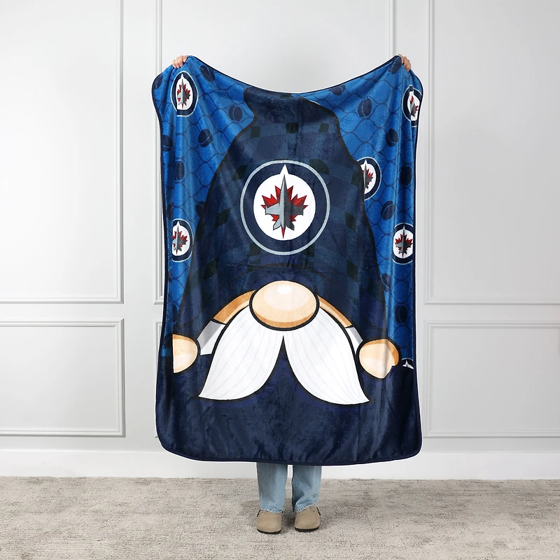 Navy Winnipeg Jets 50'' x 60'' Gnome Throw Blanket
