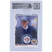 Carte de recrue numéro 10 autographiée par Patrik Laine des Jets de Winnipeg au repêchage Upper Deck 2016-17 #DRAFT-31 Beckett Fanatics
