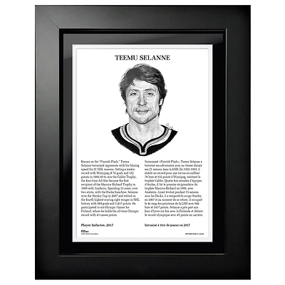 Teemu Selanne Winnipeg Jets - Photo encadrée Legends Line 12 '' x 16 ''