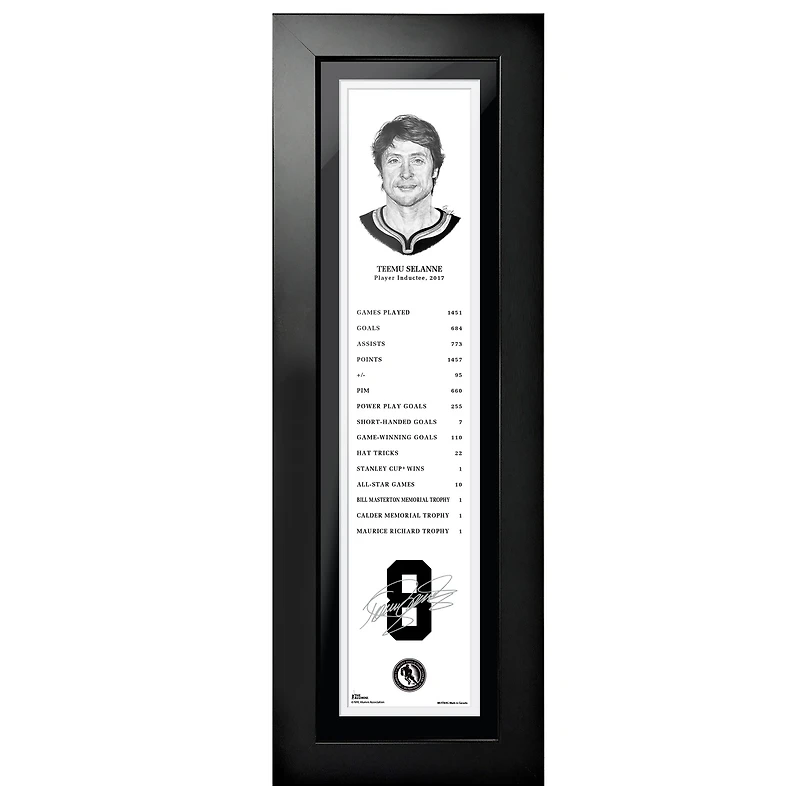 Teemu Selanne Winnipeg Jets - Legends Line 6'' x 22'' Photo encadrée