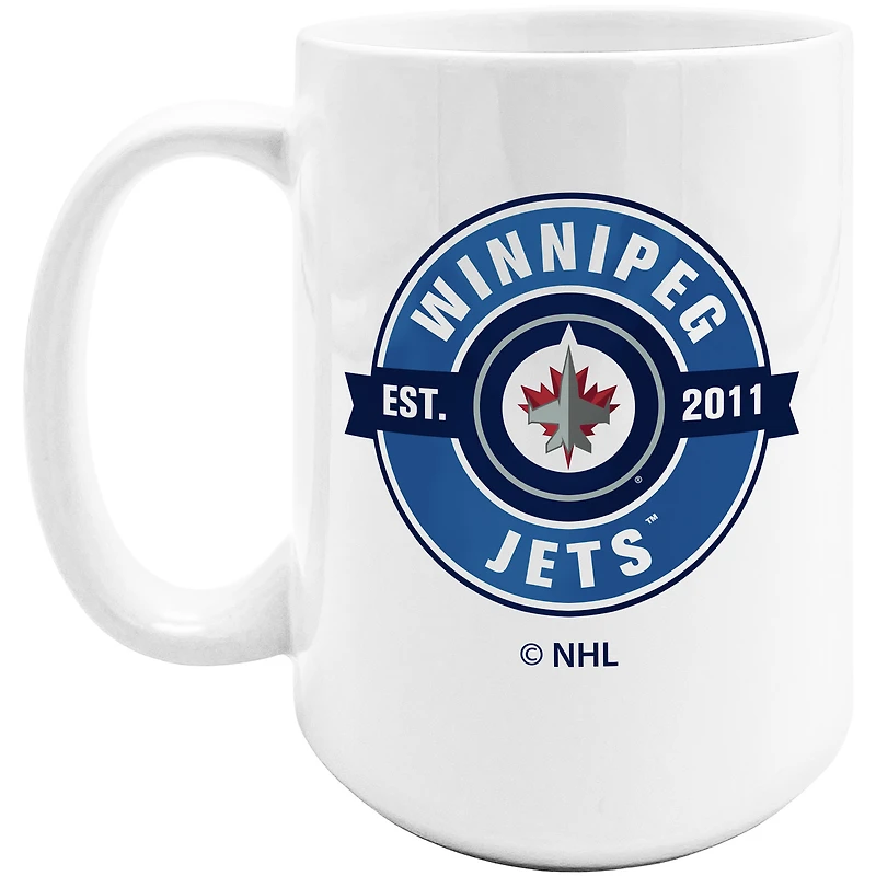 The Sports Vault Winnipeg Jets 15oz. Sublimated Coffee Mug