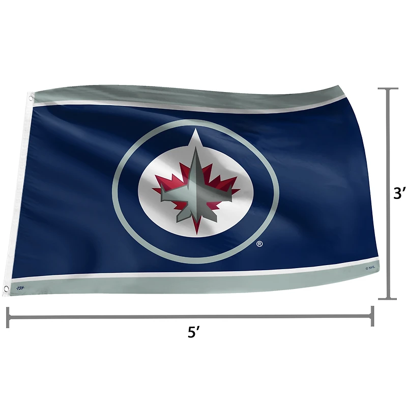 The Sports Vault Winnipeg Jets - Drapeau 3 pi x 5 pi