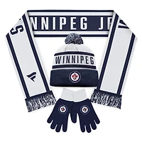 Pack combo écharpe, gants et tricot unisexe Fanatics Winnipeg Jets