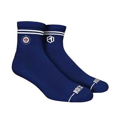 Chaussettes unisexes Rock Em Socks Winnipeg Jets à rayures décontractées mi-longues
