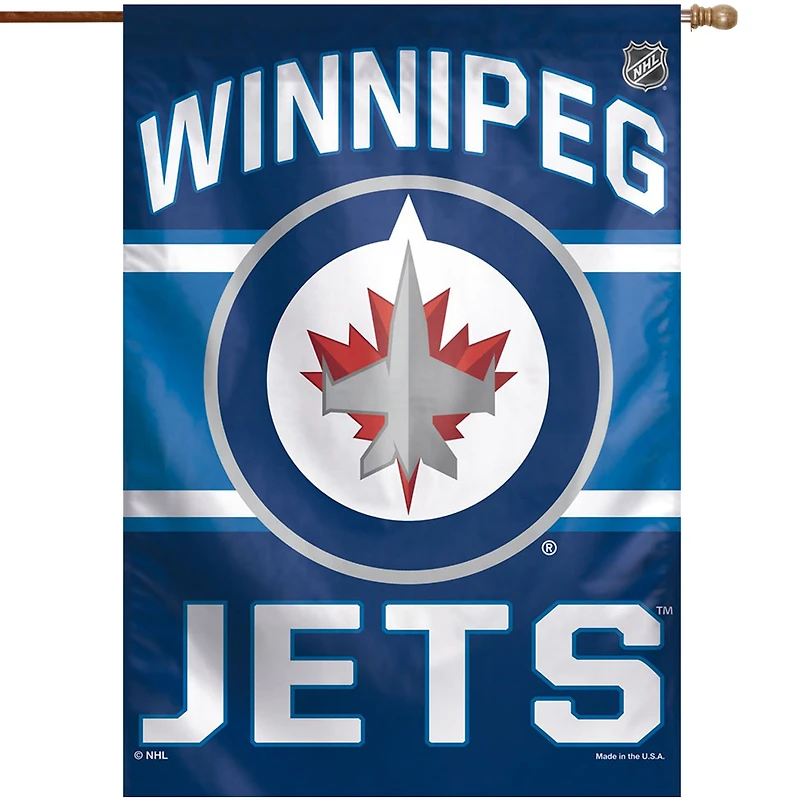 Bannière verticale simple face WinCraft Winnipeg Jets 28 po x 40 po