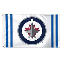 Drapeau de luxe à rayures verticales WinCraft Winnipeg Jets 3 pi x 5 pi, simple face