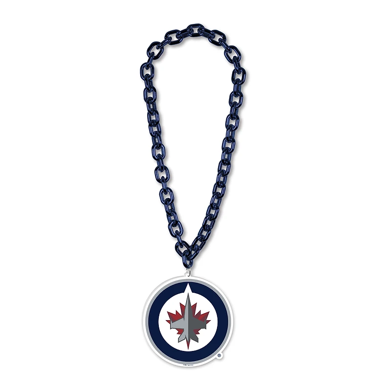 Collier à grosse chaîne avec logo des Jets de Winnipeg de WinCraft