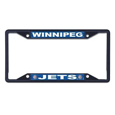 Cadre de plaque d'immatriculation WinCraft Winnipeg Jets couleur chrome