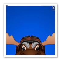 Jets de Winnipeg 12" x 12" Mick E. Moose affiche imprimée