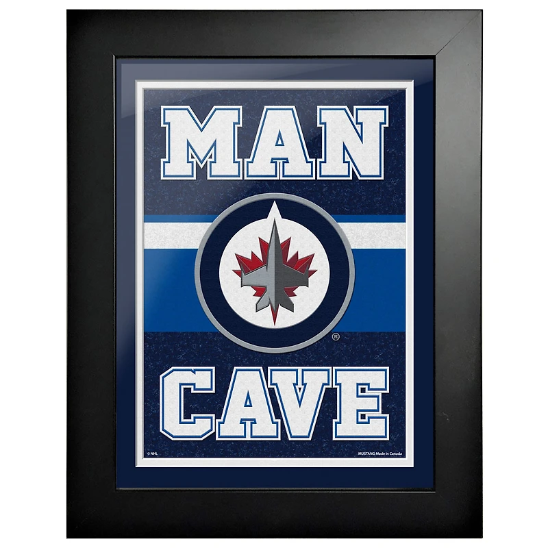 Jets de Winnipeg - Oeuvre encadrée Man Cave 12 `` x 16 ''