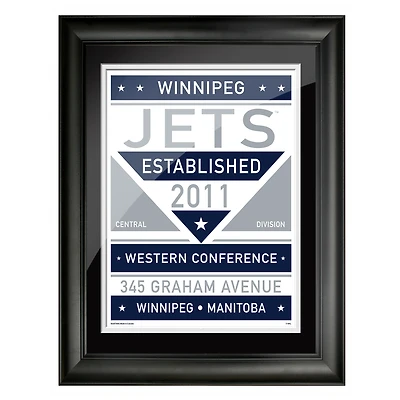 Winnipeg Jets 12'' x 16'' Team Dual Tone Framed Artwork