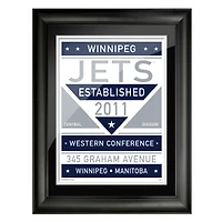 Winnipeg Jets 12'' x 16'' Team Dual Tone Framed Artwork