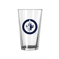 Jets de Winnipeg 16oz. Verre à pinte du jour du match avec le mot-symbole de l'équipe
