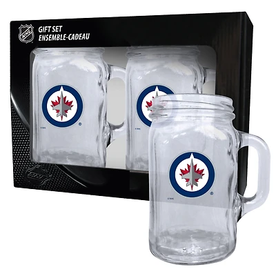 Paquet de 2 Jets de Winnipeg 16oz. Ensemble de tasses maçon