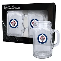 Paquet de 2 Jets de Winnipeg 16oz. Ensemble de tasses maçon