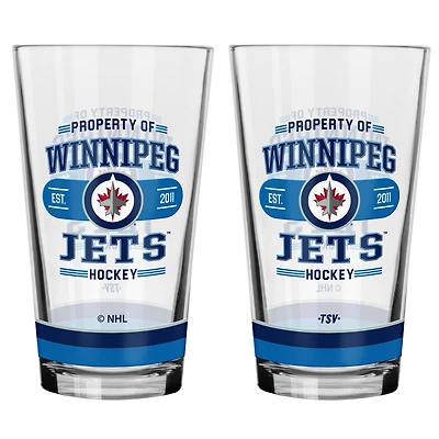 Ensemble de 2 verres à mélange Winnipeg Jets