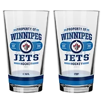 Ensemble de 2 verres à mélange Winnipeg Jets