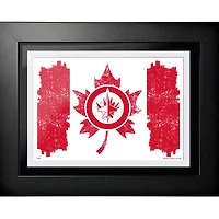 Photo encadrée 12 po x 16 po de la fête du Canada des Jets de Winnipeg 2023