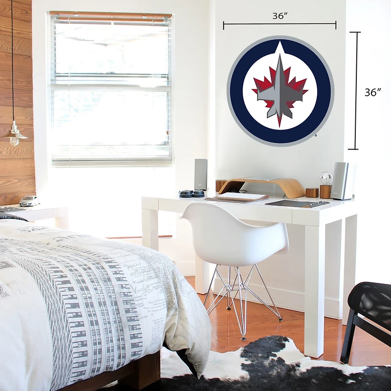 Winnipeg Jets 36'' x 36'' Team Logo Repositionable Wall Decal