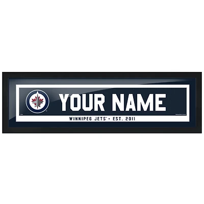 Winnipeg Jets 6'' x 22'' Personalized Name Bar Frame