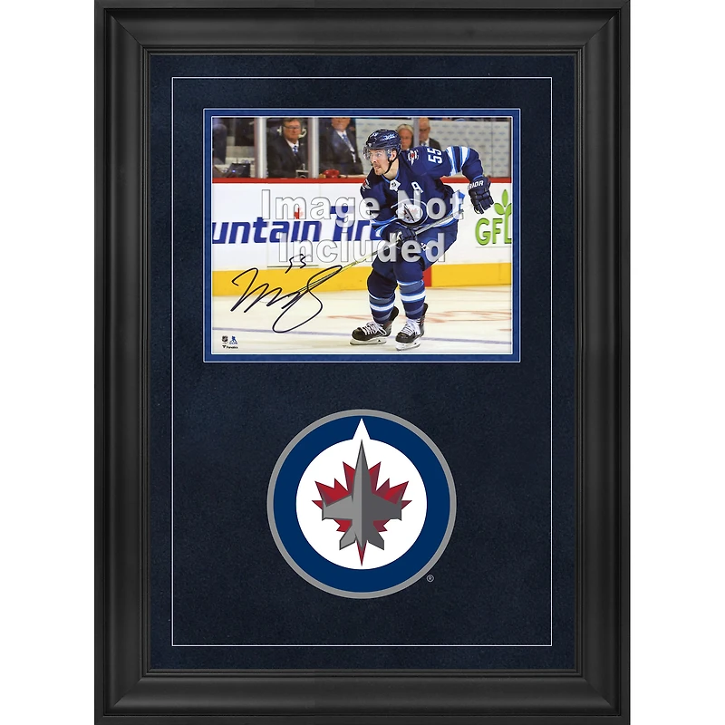 Cadre photo horizontal de luxe 8 po x 10 po des Jets de Winnipeg avec logo de l'équipe