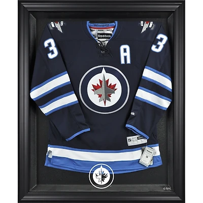 Vitrine de présentation encadrée noire pour maillots des Jets de Winnipeg