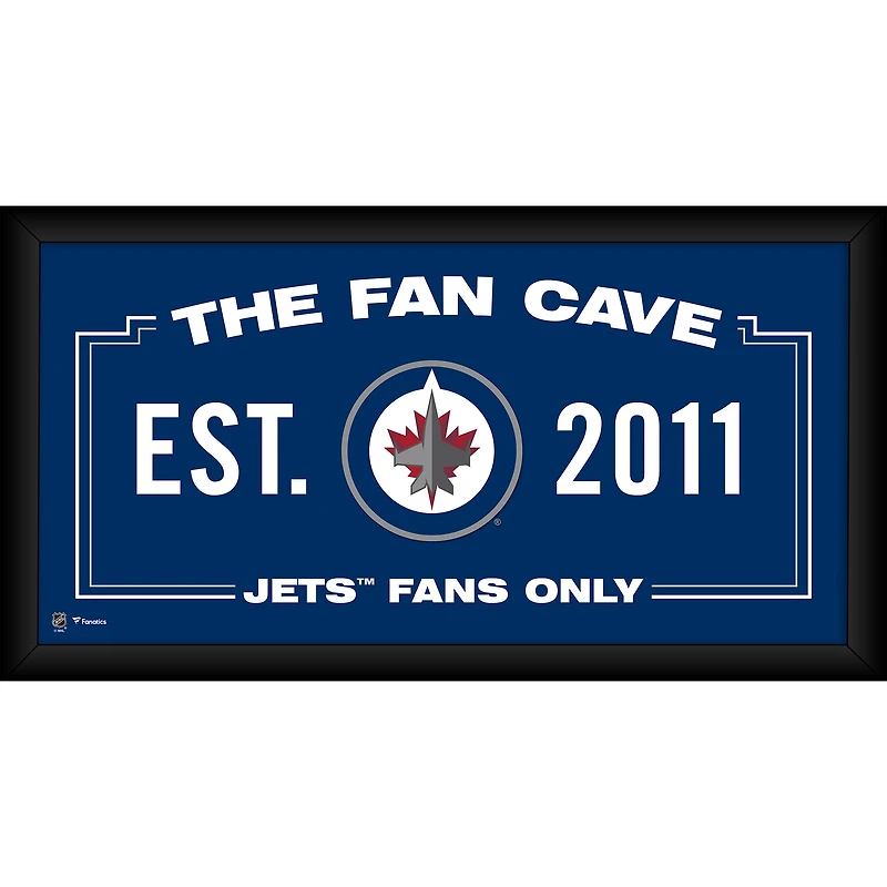 Collage encadré de grotte de fans des Jets de Winnipeg, 10 po x 20 po