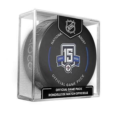 Winnipeg Jets Inglasco 15th Anniversary Season Official Game Puck