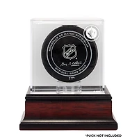 Vitrine avec logo de rondelle de hockey en acajou des Jets de Winnipeg