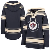 Women's '47  Navy Winnipeg Jets Superior Lacer Pullover Hoodie
