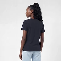 T-shirt Champion pour femmes avec logo de la mascotte des Jets Winnipeg, bleu marine