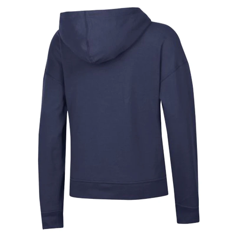Women's Champion  Navy Winnipeg Jets Arched Pill Box Hoodie