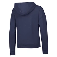 Women's Champion  Navy Winnipeg Jets Arched Pill Box Hoodie